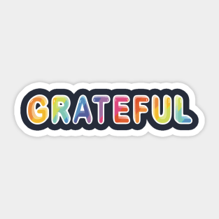 Always Grateful-Colorful Thanksgiving Design Sticker